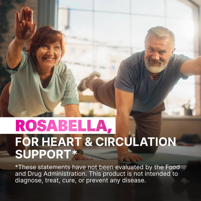 Rosabella Organic Beet Root Capsules - 1300mg Beet Root Powder Aids Healthy Circulation & Vitality, Non-GMO, Beet Root Supplement - 60 Capsules, 30-Day Supply